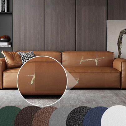 5 piezas Parche de reparación - repara instantáneamente sofás, asientos de automóviles y asientos de motocicleta con adhesivo de alta resistencia - solución duradera y de larga duración para interiores del hogar, hotel y oficina - fácil aplicación