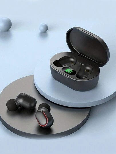 真正無綫立體聲無綫5.3入耳式低延遲耳機帶電池展示,麥克風,重低音適用於遊戲