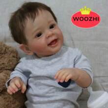 WOOZHI WOOZHIReborn Doll 22 Inches 55 Centimeters Reborn Boy Doll Silicone Can Move Limbs, Both Boys And Girls Can Play With The Doll Toy Gift Reborn Boy (Reborn Baby Doll)