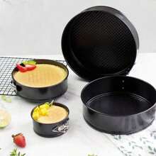 1/3pcs Thickened Round Lockable Cake Mold Baking Tools, Removable Bottom Baking Tray Cake Mold Set, Home Birthday Cake Non-Stick Baking Pan