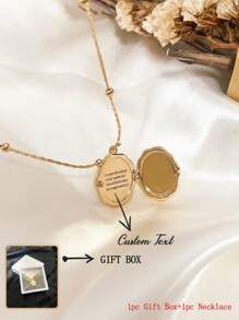 Customized Photo Necklace, Elegant Adjustable Hug Angel Necklace Jewelry In Gift Box, Ideal Gift For Birthday, Christmas, Valentine's Day And Mother's Day