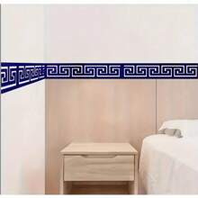 12入組20cm x 5cm / 7.87英寸 x 1.96英寸現代幾何鏡貼紙組合，時尚牆壁裝飾自粘亞克力腰線鏡貼紙，適用於客廳，臥室和浴室的可拆式易安裝家居裝飾 - 彩色 - 查看 18