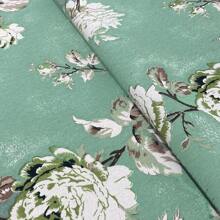 Acqua Decor Waterproof Fabric 1.40m Wide Sofa Cover, Cushion Cover - Floral Fundo Turquesa - 查看 2