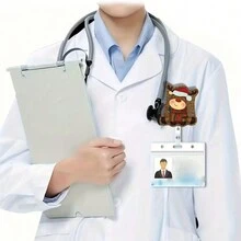 1 chiếc kẹp dây đeo cây thông Noel hình tuần lộc và đèn Giáng sinh thời trang & dễ thương - Dây đeo bằng Acrylic sáng bóng dễ kẹp cho y tá, bạn bè & gia đình - Thích hợp cho các bữa tiệc & ngày lễ - Nhiều màu - Xem 8