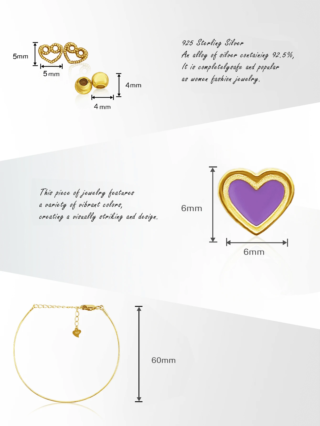 BuildYourOwn DIY 925 Sterling Silver Rigid Wire Bracelet With Dual