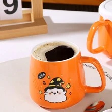 1 chiếc cốc gốm sứ sáng tạo mới 400ml/13oz, cốc cà phê hình quả bí ngô phù thủy/phù thủy dễ thương, cốc trà, quà tặng cho bạn trai, bạn gái, bạn bè, gia đình, thích hợp cho văn phòng, nhà riêng, phòng khách, phòng ăn, phòng ngủ, dã ngoại - Nhiều màu - Xem 6