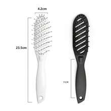 1pc Hair Brush, Professional Curved Vented Brush For Faster Blow Drying For Women, Men, Paddle Detangling Brush For Wet Dry Curly Thick Straight Hair - Multicolor - View 5