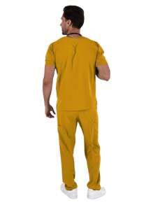 SOULMATE Pijama Quirúrgica Hombre Boston - Amarillo - Ver 2