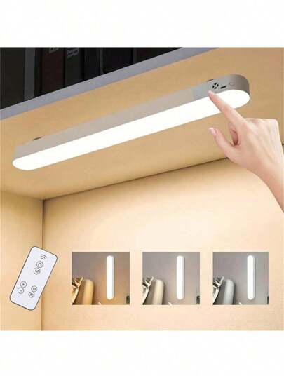 1 个橱柜 LED 灯，26 厘米/10.23 英寸，42 厘米/16.53 英寸变色灯，带遥控器，触摸控制，无线充电，3 种颜色模式可调光灯，适用于陈列室、卧室、走廊照明、梳妆台镜补光灯（800mAh）