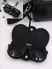 定制个性化荔枝浮雕眼镜盒，配有可爱的悬挂式 PU 皮革太阳镜、老花镜收纳袋、便携式旅行眼镜架、女士简约眼镜袋、周年纪念礼物、生日礼物、母亲节礼物、父亲节礼物、最好的朋友礼物、送给妈妈/爸爸的礼物、送给她/他的礼物、送给女朋友/男朋友/朋友的礼物