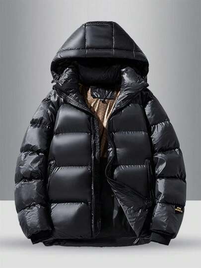 男士新款冬季棉质加厚连帽外套