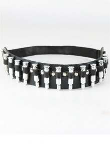 Funky Belt Punk Bullet Rivet Women's Leg Ring Rock Motorcycle Hip Hop Style - Black - View 3
