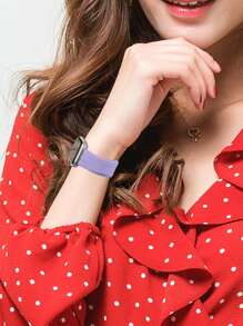 Dây đeo co giãn bện đơn tương thích với Apple Watch Ultra 49mm 45mm 44mm 46mm 42mm 41mm 40mm 38mm dành cho nam và nữ, dây đeo cổ tay co giãn bằng nylon mềm mại, dây đeo thay thế tương thích với Ultra 2 3, Series 11/10/9/8/7/6/5/4/3/2/1 SE, thích hợp làm quà tặng cho học sinh trở lại trường. - Hoa oải hương - Xem 7
