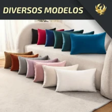 Kit 4 Rectangular Suede Cushion Covers Decoration 50cmX30cm - 查看 4