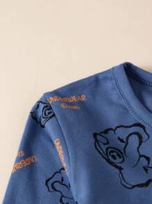 Conjunto de pijama con estampado de letras para niños preadolescentes, ropa de dormir cálida para niños mayores, primavera y otoño