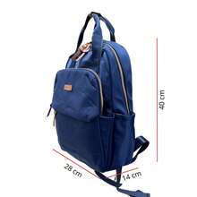 Rasteirinhas Club Urban Gold Peacock Nylon Backpack For Women 16L, Supports 15" Laptop - Màu xanh lam - Xem 5