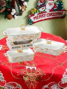 1 zestaw/3 zestawy talerzy ceramicznych, odpowiednie do domu/kuchni/jadalni, zastawy stołowej, naczyń do pieczenia, podgrzewacza do potraw, garnka do zupy, do chleba, indyka, sera, pizzy, na zewnątrz, na wesele, imprezę, prezent, urodziny, prezent na Święto Dziękczynienia, dożynki, obiad rodzinny - Wielokolorowe - Zobacz 6