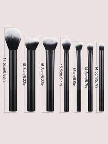 Bộ 7 cọ trang điểm chuyên nghiệp lông mềm dài cổ điển màu đen - Cọ đánh phấn, cọ tạo khối, cọ tán phấn, bộ cọ, bộ cọ trang điểm, bộ cọ trang điểm, bộ trang điểm hoàn chỉnh, bộ cọ trang điểm, bộ trang điểm hoàn chỉnh, bộ cọ, bộ cọ trang điểm, bộ quà tặng trang điểm, bộ - màu đen - Xem 5