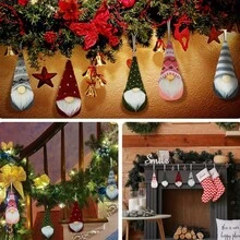 3 件套节日无脸娃娃装饰套装 - 具有独特面部表情的可爱树装饰，适合节日和新年家居装饰、圣诞树装饰品，非常适合室内和室外装饰 - 無臉娃娃 - 查看 11