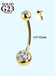 Titanium Belly Rings 14G G23 Solid Titanium Faceted Cubic Zirconia, Navel Rings Belly Button Body Piercing Jewelry Internally Threaded Belly Rings, 14G Belly Piercing Jewelry, Belly Button Rings, Navel Piercing Jewelry For Women Men