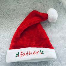 1 pezzo Cappello di Natale in peluche, cappello di Babbo Natale in pelliccia corta di alta qualità, miglior regalo per la decorazione natalizia