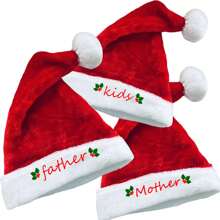 1 pezzo Cappello di Natale in peluche, cappello di Babbo Natale in pelliccia corta di alta qualità, miglior regalo per la decorazione natalizia