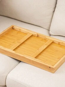 1pc Minimalist Foldable Mini Bamboo Tray, Portable Desk For Home Bedroom, Wooden Tray For Indoor/Outdoor Picnic BBQ Grill Terrace Small Table - Yellow - View 6