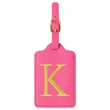 Personalized Initial Luggage Tags For Suitcases, Leather Letter Cute Luggage Tags With Privacy Name Card, Embroidered Monogrammed Travel Bag Backpack Tags Gifts For Women Kids Girls Teens (Rosered)Luggage Tag Travel Accessories Travel Essentials Travel Organizer For Beach Summer Vacation Back To School Bag For School School Accessories School Stuff - Hot Pink - View 25