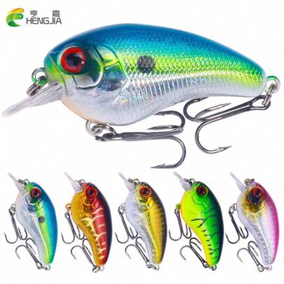 HENGJIA 1pc Crankbait Minnow Fishing Lure 65mm 10g Wobblers Artificial Hard Bait Floating Sea Bass Lure Plastic Fish Fishing Tackle