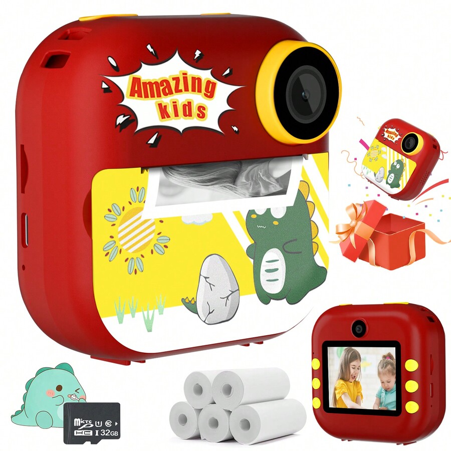 Kids Camera Instant Print Photo,Children Digital Camera Toys Gift With