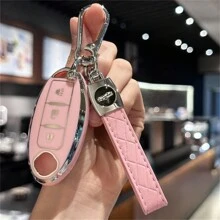 1 套 TPU 钥匙扣盖，适用于日产 Murano 配件，钥匙包带钥匙链，适用于 Rogue Armada Pathfinder Versa 智能钥匙 3 键 - 彩色 - 查看 5