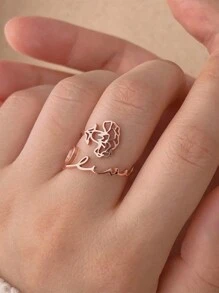 Mysterious And Elegant, Romantic And Fantastic, The Flower Is Born In December. The Adjustable Stainless Steel Ring With A Flower Opening Can Be Customized With English Names. It Is A Delicate Birthflower Text Ring That Can Be Given To Her. It Is A Versatile Jewelry Accessory For Daily Banquets And Vacations, And Is Very Suitable As A Creative Surprise Gift For Loved Ones