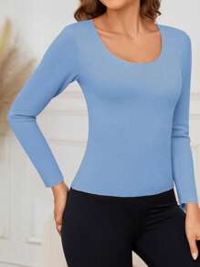 Bộ đồ lót giữ nhiệt dài tay 3 món cho nữ, đồ ngủ ấm áp, nhung dày 2 mặt mùa thu/đông - Nhiều màu - Xem 4