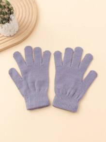 1 Pair Of Solid Color Full Finger Knitted Gloves, Unisex, Y2K Style Outdoor Windproof Casual Winter Warm Gloves Suitable For Commuting Daily Use - Fingerless Gloves - View 18
