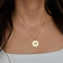 1 chiếc vòng cổ chân dung thú cưng tinh tế được cá nhân hóa - Trang sức khắc ảnh tùy chỉnh quyến rũ, Mặt dây chuyền chó/mèo bằng thép không gỉ bền, Quà tặng chân thành cho phụ nữ, người yêu thú cưng và người đam mê động vật - vàng - Xem 7