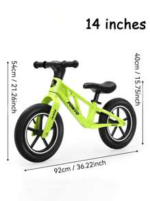 1pc Kids Balance Bike 12inch Or 14inch, No Pedals, Gift For Boys And Girls