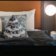 1 件圣诞雪人与礼物单面 3D 印花枕套，3 种尺寸可选，适用于沙发、榻榻米装饰（不含枕芯） - 彩色 - 查看 4