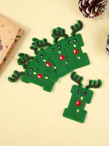 2/9 miếng vá thêu chữ Giáng sinh mới, cây thông Noel, người tuyết, miếng vá thêu bông tuyết, nút và huy hiệu phụ kiện tự làm - Nhiều màu - Xem 20