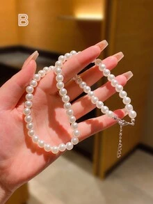 1/2 chiếc vòng cổ trang trí ngọc trai cho bé gái - Nhiều màu - Xem 7