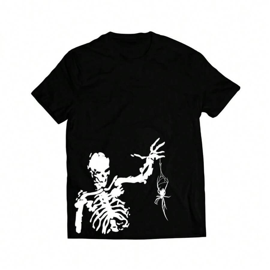 Streetwear Skull T-Shirt Premium Streetwear Stylish Plus Size Shirt Fastest Shipping From Brazil - 黑色 - 查看 1