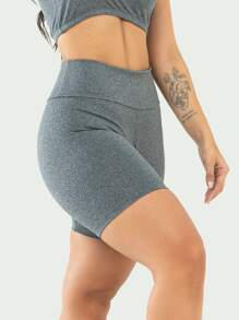 Kit 3 Short Fitness Legging Academia Feminino - 黑色 - 查看 5