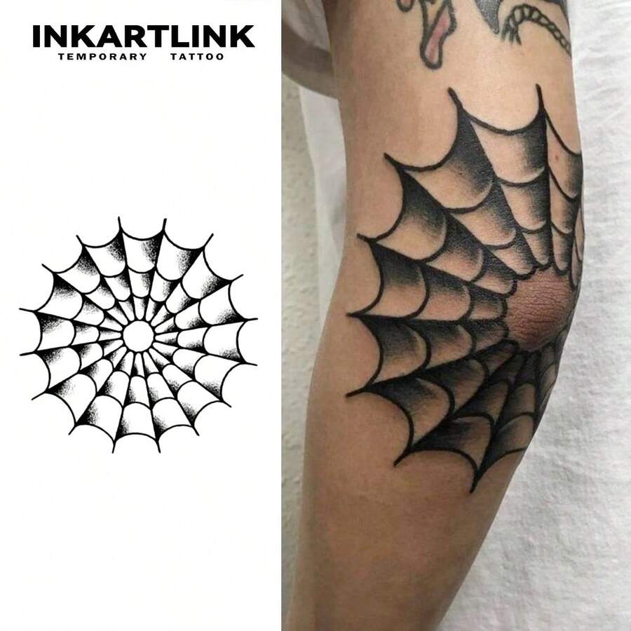 INKARTLINK Revolutionary Tattoo Technology - Semi-Permanent Tattoos, Spider Web, Realistic Tattoos, Heart Tattoos, Temporary Tattoos, Waterproof, Authentic Tattoo Appearance, Niche Designs, Fruit Tattoos, Plant Tattoos - Black - View 1
