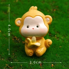 1 件 12 生肖动物摆件 - 树脂鼠、牛、虎、兔、龙、蛇、马、羊、猴、鸡、狗、猪摆件，适用于花园和家居装饰