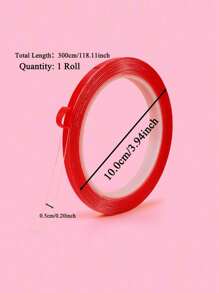 Băng keo hai mặt dài 3m/10m ép lên móng tay, băng keo dán móng tay dính chắc, dùng để ép móng tay, băng keo dán móng tay hai mặt bằng silicon, rộng 5mm/10mm, dày 1mm - Nhiều màu - Xem 6
