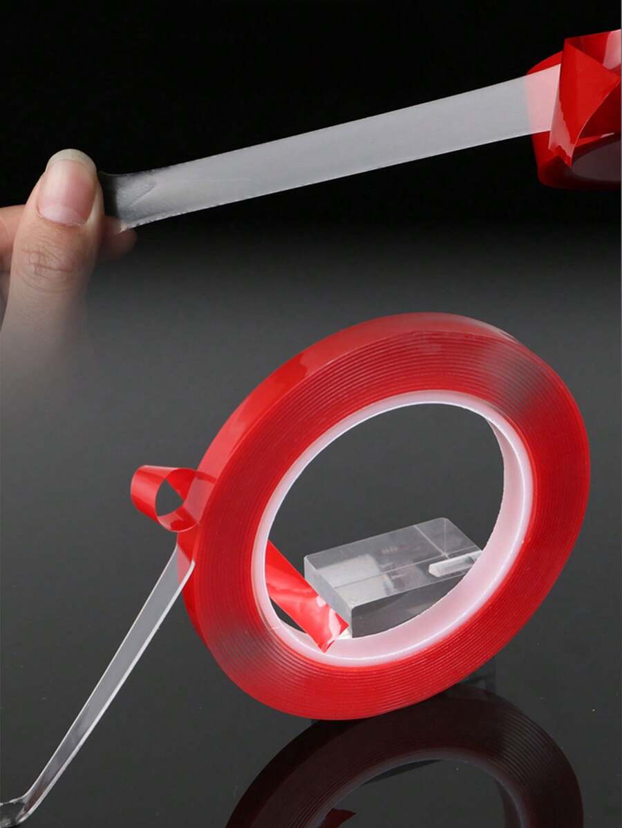 Băng keo hai mặt dài 3m/10m ép lên móng tay, băng keo dán móng tay dính chắc, dùng để ép móng tay, băng keo dán móng tay hai mặt bằng silicon, rộng 5mm/10mm, dày 1mm - Nhiều màu - Xem 1