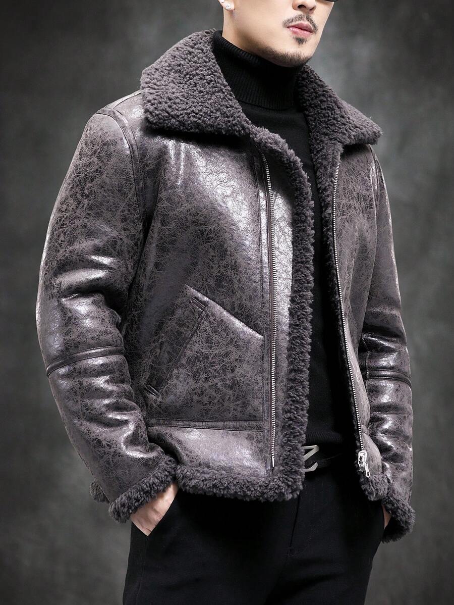 BONNY MAX 2-In-1 Men's Reversible Wool Blend Short Coat, Fall/Winter - Dark Grey - View 1