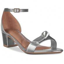 Women's Heeled Sandals Thick Heel Comfortable Formal Fashion Party - Bạc - Xem 2