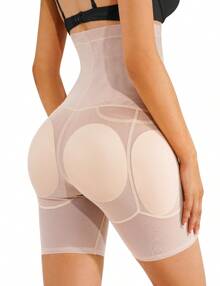 JUNLAN 女士塑身衣控制内裤塑身提臀加垫臀部增强无缝内衣高腰短腰训练器