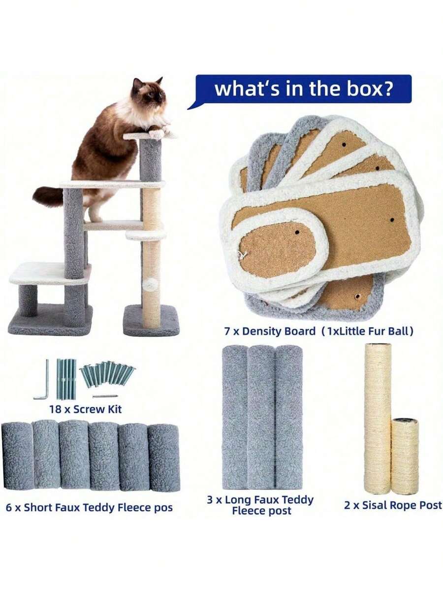 Cat Scratching Post Pet Steps For High Beds And Couch, HighStrength