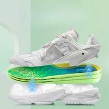 运动减震透气踩感女士超软足弓艾草鞋垫男士吸汗训练鞋垫 - 綠色 - 查看 2